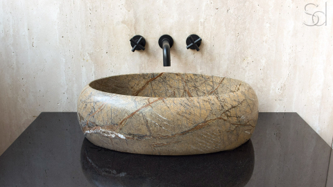 Мраморная раковина Devi из коричневого камня Sequoia green ИТАЛИЯ 284819111 для ванной комнаты_4