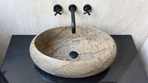 Мраморная раковина Devi из коричневого камня Sequoia green ИТАЛИЯ 284819111 для ванной комнаты_6
