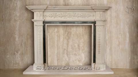 Мраморный портал белого цвета для отделки камина Dilis из натурального камня Bianco Extra 285111901_2