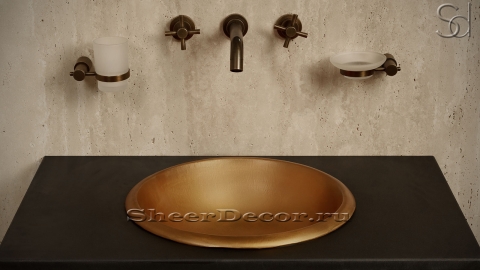 Бронзовая раковина Dipti M4 из сплава Black Bronze ИНДОНЕЗИЯ 286301614 для ванной комнаты_1
