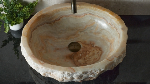 Каменная мойка Distrito M29 из зеленого оникса Green Onyx АФГАНИСТАН 0140333129 для ванной комнаты_3
