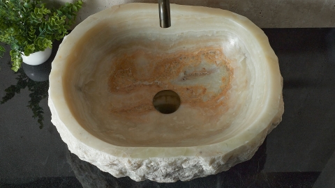Зеленая раковина Distrito M30 из камня оникса Green Onyx АФГАНИСТАН 0140333130 для ванной комнаты_3