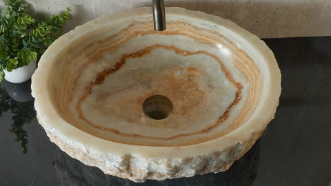 Каменная мойка Distrito M31 из зеленого оникса Green Onyx АФГАНИСТАН 0140333131 для ванной комнаты_3