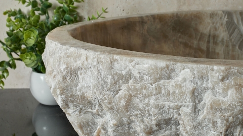 Каменная мойка Distrito M31 из серого оникса Grey Onyx ИНДОНЕЗИЯ 0144533131 для ванной комнаты_4