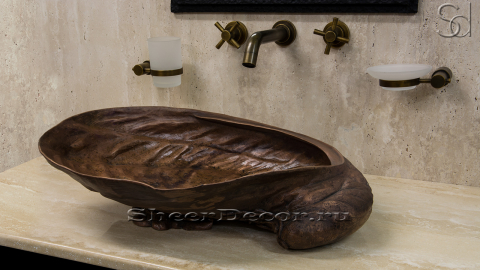 Кованая раковина Doris из бронзы Bronze ИНДОНЕЗИЯ 189300411 для ванной_3