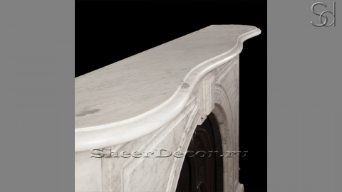 Мраморный портал белого цвета для отделки камина Drina M12 из натурального камня Bianco Carrara 2910051012_3