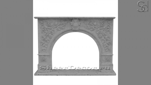 Каменный портал белого цвета для облицовки камина Drina M11 из мрамора Bianco Extra 2911119011_1