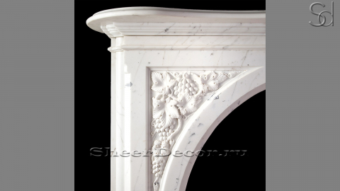 Мраморный портал белого цвета для отделки камина Drina M10 из натурального камня Bianco Extra 2911114010_1