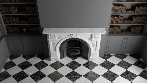 Мраморный портал белого цвета для отделки камина Drina M10 из натурального камня Bianco Extra 2911114010_4