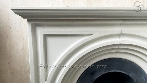 Декоративный портал бежевого цвета для облицовки камина Drina из архитектурного бетона White C4 291337001_2