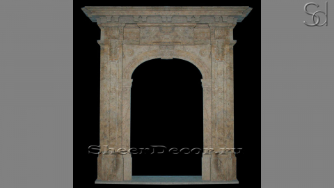 Дверной портал Ellisse из травертина Travertino Caballo серого цвета в сборе _1