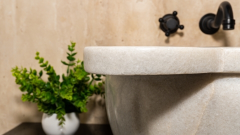 Мраморная курна нестандартной формы Emma из белого мрамора Crystal White КИТАЙ 141072121_10