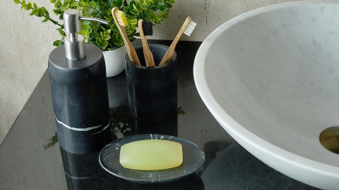 Настольная дозатор для  Equipo из мрамора Nero Marquina_3