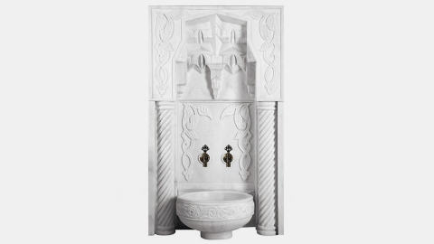 Каменная курна нестандартной формы Erminia из белого мрамора Clouds ИСПАНИЯ 788010921_4