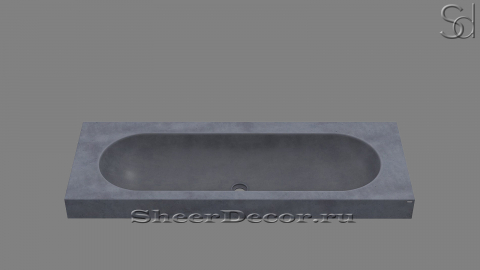 Накладная раковина Estrato M12 из серого бетона Concrete Graphite РОССИЯ 0343579112 для ванной комнаты_1
