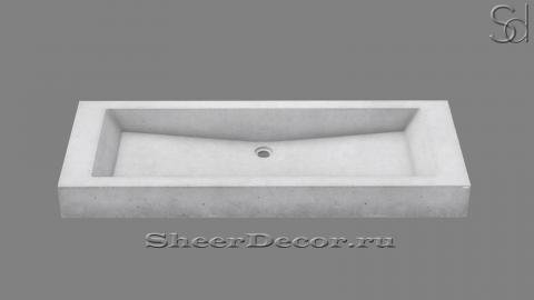 Серая раковина Estrato M11 из архитектурного бетона Grey C6 РОССИЯ 0343449111 для ванной комнаты_1