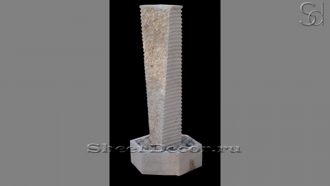 Гранитный фонтан серого цвета Estrato из камня сорта Marengo 034017441_1