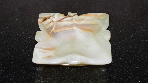 Мыльница на столешницу в ванную Flor из натурального камня оникса Light Green Onyx_1