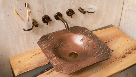 Кованая раковина Flori из бронзы Bronze ИНДОНЕЗИЯ 306300911 для ванной_2