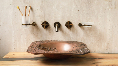 Кованая раковина Flori из бронзы Bronze ИНДОНЕЗИЯ 306300911 для ванной_3