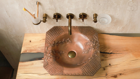 Кованая раковина Flori из бронзы Bronze ИНДОНЕЗИЯ 306300911 для ванной_6