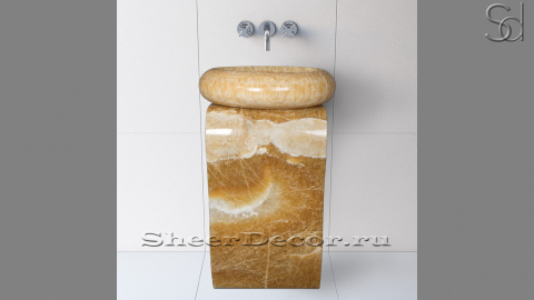 Каменный пьдестал – ножка для раковины Frida из желтого оникса Honey Onyx 040016121_2