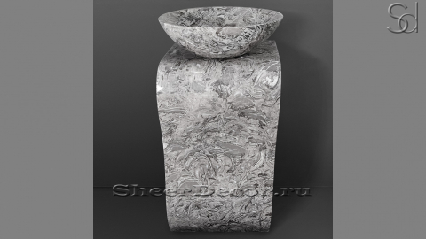 Мраморный пьедестал – ножка для раковины Frida из камня Overlord Flower 040019121_4
