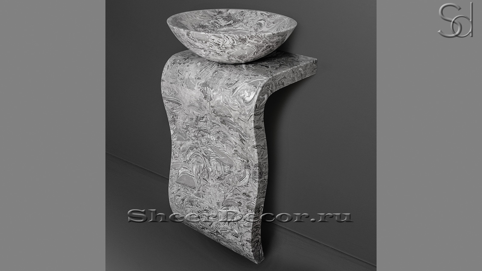 Мраморный пьедестал – ножка для раковины Frida из камня Overlord Flower 040019121_5