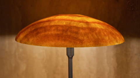 Настольный светильник Frisbee 409 из камня оникса Honey Onyx_3