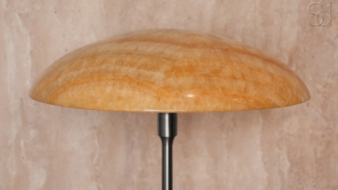 Настольный светильник Frisbee 409 из камня оникса Honey Onyx_4