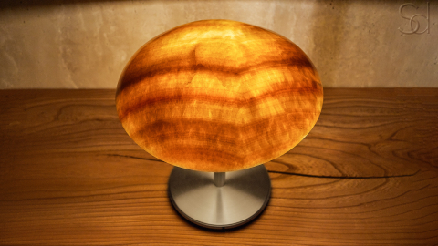Настольный светильник Frisbee 409 из камня оникса Honey Onyx_5