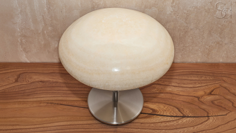 Настольный светильник Frisbee 409 из камня оникса White Honey_6