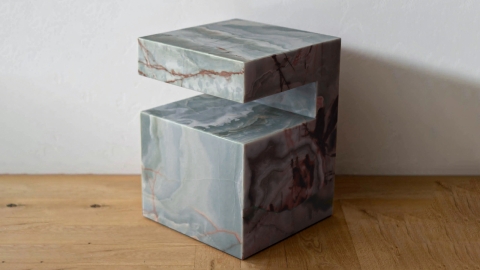 Каменный стол Gabinete из голубого оникса Blue Onyx в сборе _5