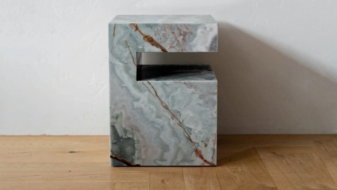 Каменный стол Gabinete из голубого оникса Blue Onyx в сборе _6