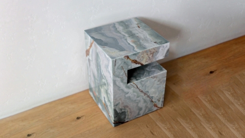 Каменный стол Gabinete из голубого оникса Blue Onyx в сборе _7