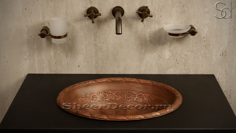 Кованая раковина Genta из бронзы Bronze ИНДОНЕЗИЯ 316300911 для ванной_3