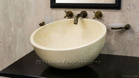 Мраморная раковина Globe из желтого камня Silvia Oro ЕГИПЕТ 193029111 для ванной комнаты_5