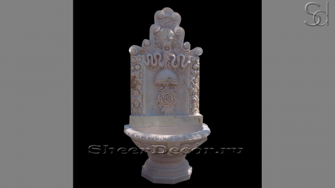 Каменный питьевой фонтанчик Gustino Peonia из белого мрамора Clouds 0860101514_1