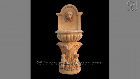 Каменный питьевой фонтанчик Gustino из бежевого мрамора Jura Beige 086062151_1