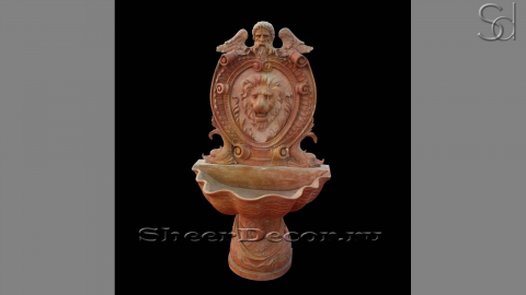 Мраморный питьевой фонтанчик красного цвета Gustino Saggezza из камня сорта Rosso Alicante 0860511517_1