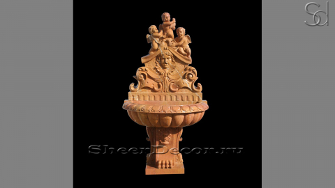 Каменный питьевой фонтанчик Gustino Scultura из красного мрамора Rosso Alicante 086051155_1