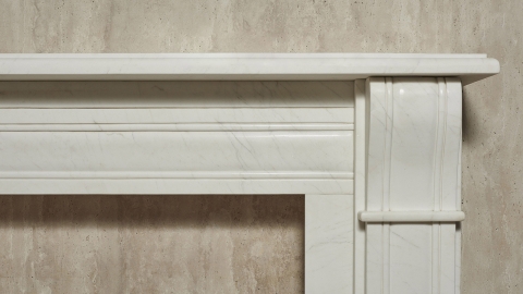 Каменный портал белого цвета для облицовки камина Gven из мрамора Bianco Extra 328111901_6