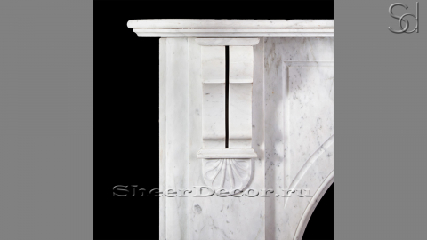 Мраморный портал белого цвета для отделки камина Hann из натурального камня Bianco Carrara 332005401_1