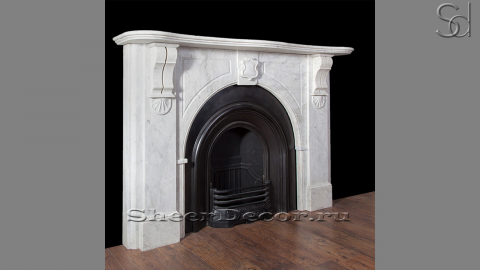 Мраморный портал белого цвета для отделки камина Hann из натурального камня Bianco Carrara 332005401_2