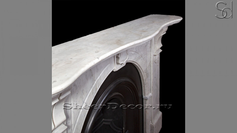 Мраморный портал белого цвета для отделки камина Hann из натурального камня Bianco Carrara 332005401_3