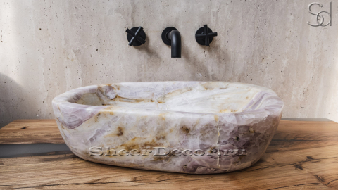 Мойка в ванную Hector M34 из речного камня  Amethyst МОНГОЛИЯ 0071001134_4