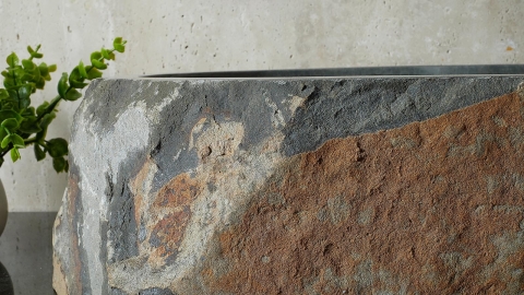 Серая раковина Hector M15 из камня андезита Andesite ИСПАНИЯ 0070011115 для ванной комнаты_4
