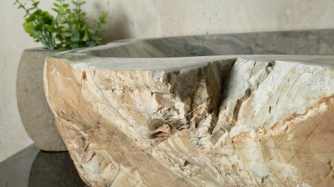 Зеленая раковина Hector M110 из камня кварцита Dragon Green ИНДИЯ 00701411110 для ванной комнаты_4