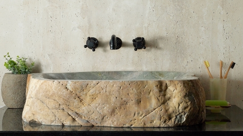 Зеленая раковина Hector M110 из камня кварцита Dragon Green ИНДИЯ 00701411110 для ванной комнаты_5