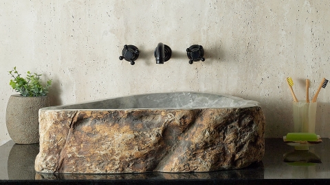 Зеленая раковина Hector M118 из камня кварцита Dragon Green ИНДИЯ 00701411118 для ванной комнаты_4